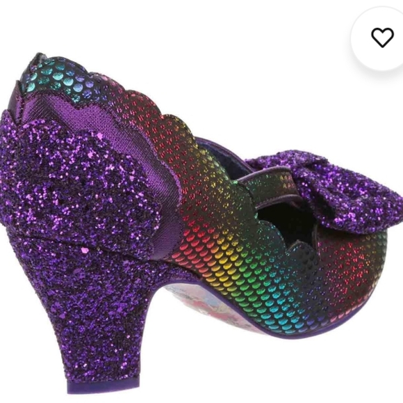 New 'STAGE LEFT' glitter & rainbow Irregular Choice heels, size 37, US size 6-7 - Picture 3 of 10
